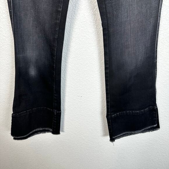 AYR Women’s The Shade Crop Flare Jeans in Distressed Black Size 25 - Picture 5 of 15